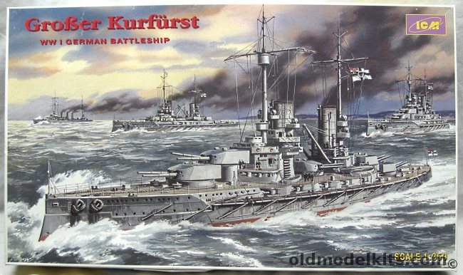 ICM 1/350 SMS Grosser Kurfrst (Knig Class) Battleship -  German WWI, S002 plastic model kit